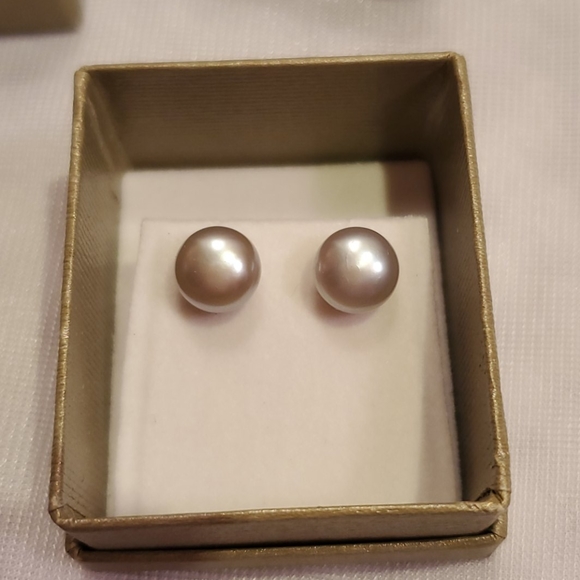 Set of 3 button earrings - Picture 4 of 4